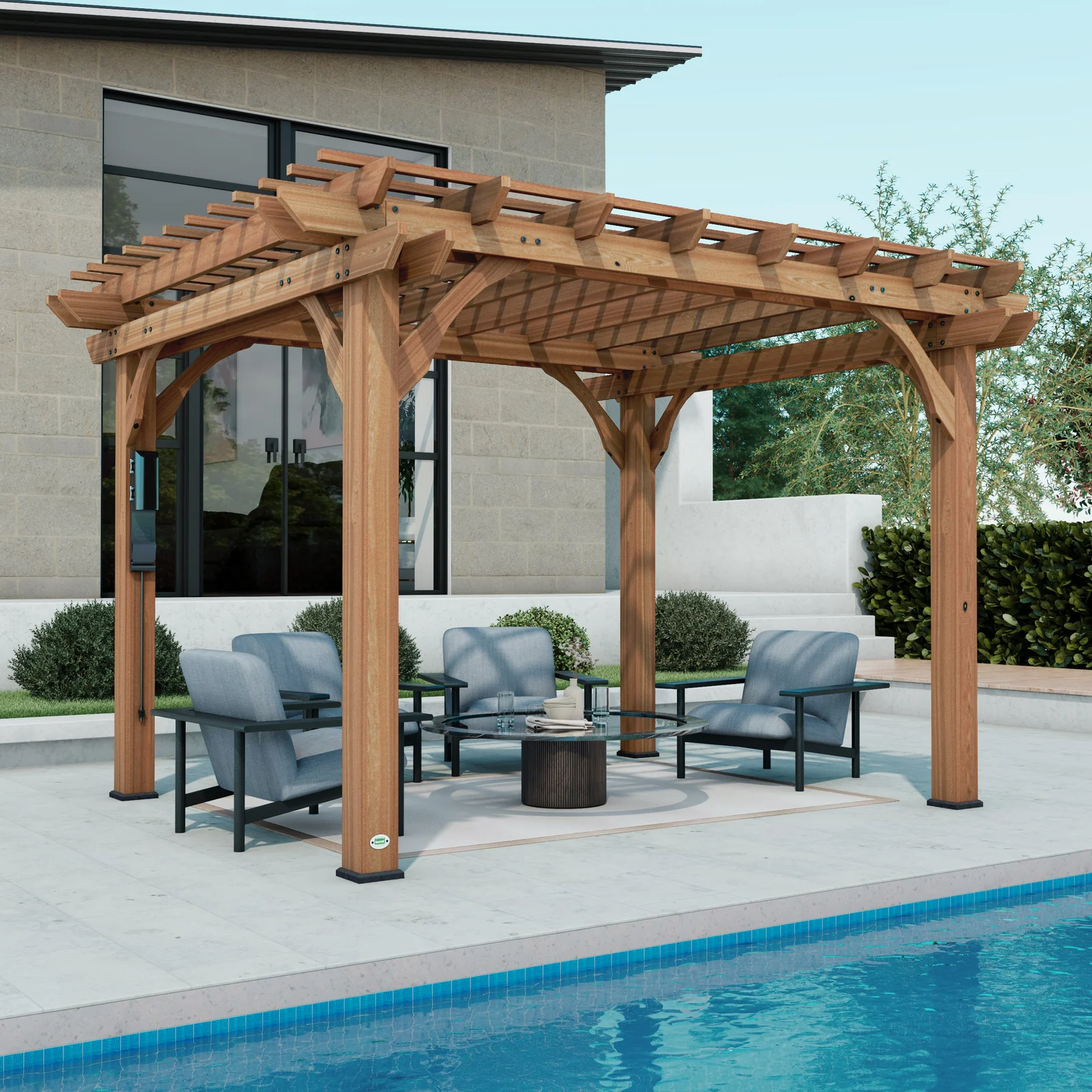 Installed cedar gazebo