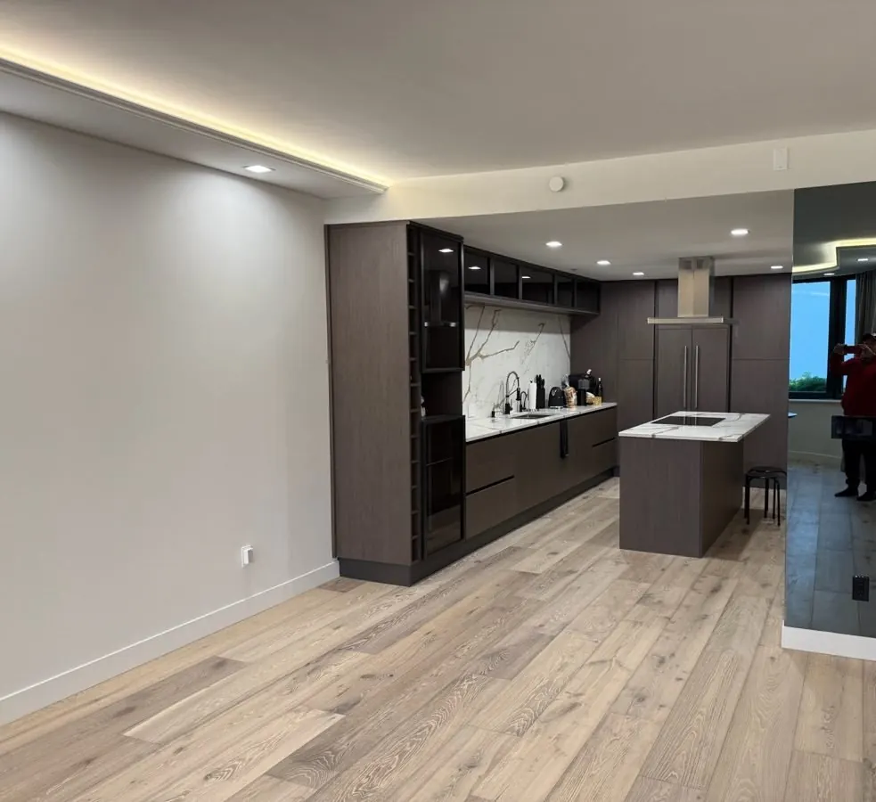 Modern kitchen renovation by Bergen Restoration