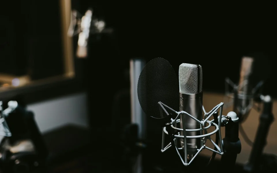 Studio condenser microphone for podcast recording