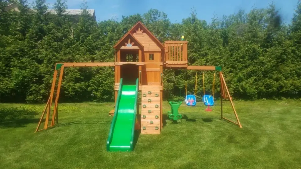 Swing set installation